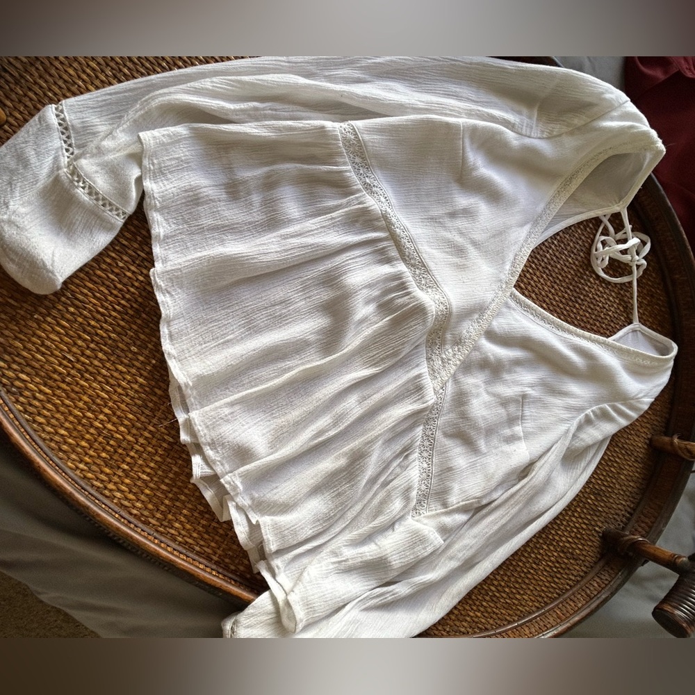 Boho holster white long sleeve shirt